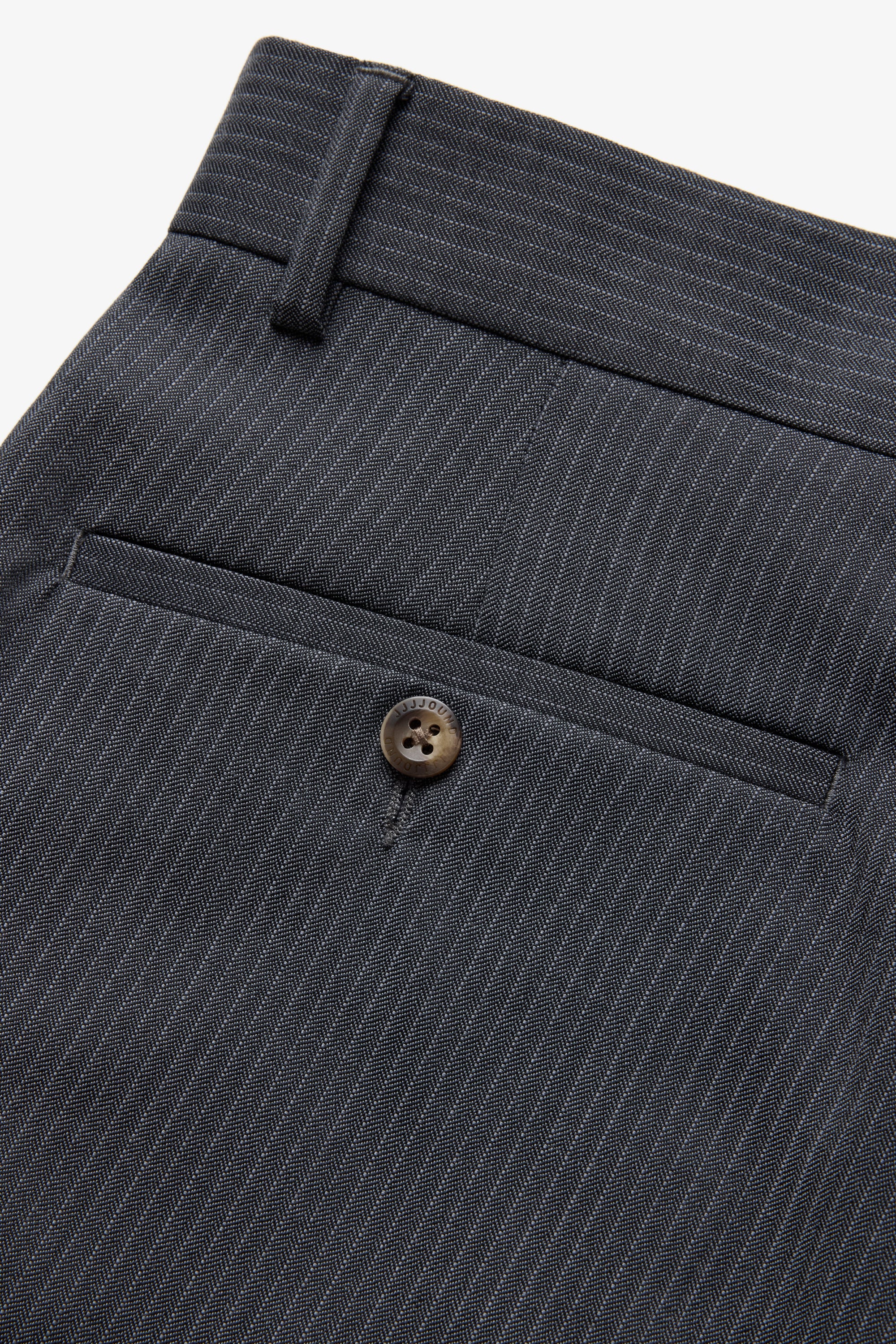 Wool Trousers - Charcoal Stripes